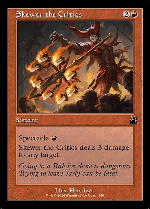 Skewer the Critics (rvr) (340) / Retro