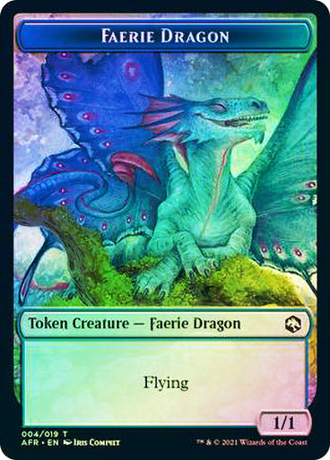 Token (Faerie Dragon // Spider) (TAFR) / Foil — cara 1 de 2