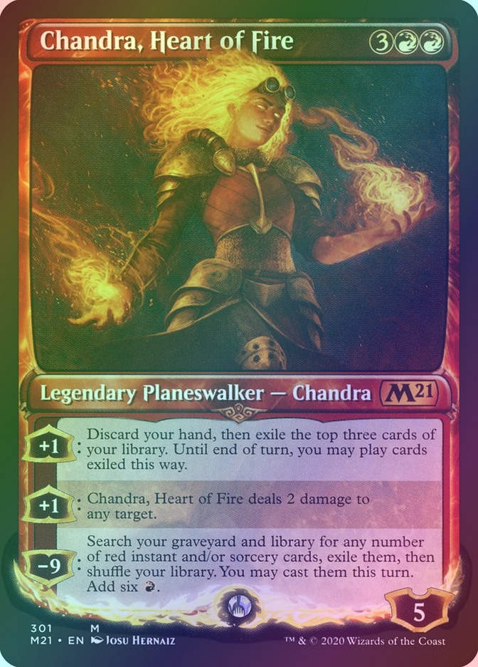 Chandra, Heart of Fire (M21) (301) / Showcase / Foil