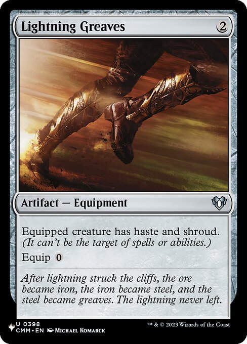 Lightning Greaves (PLST) (CMM-398)
