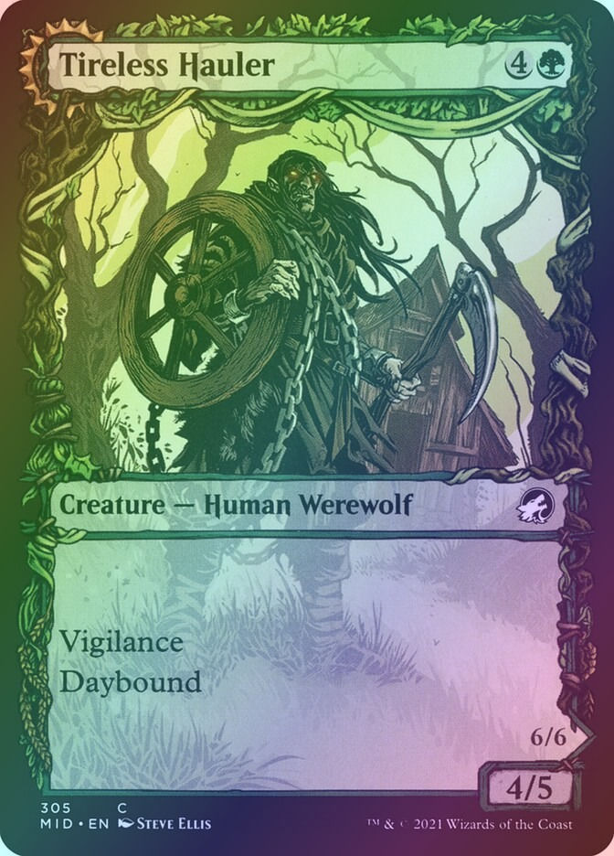 Tireless Hauler // Dire-Strain Brawler (MID) (305) / Showcase / Foil