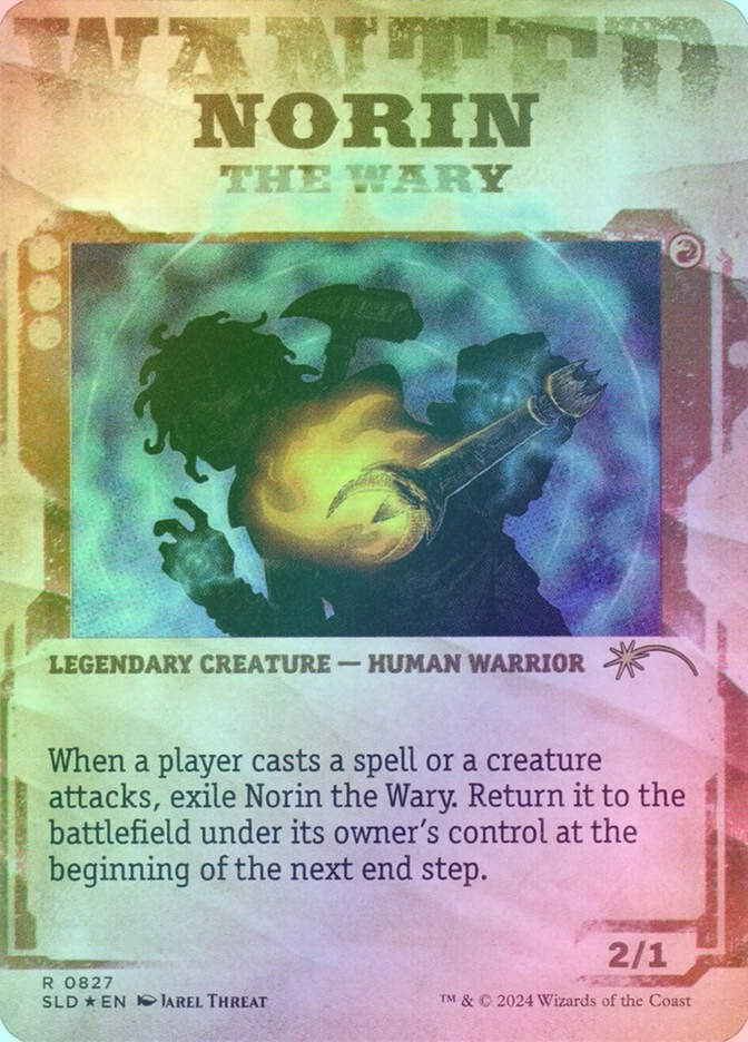 Norin the Wary // Norin the Wary (SLD) (827) / Borderless / Showcase / Foil