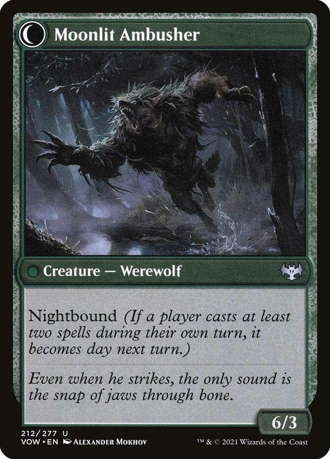 Oakshade Stalker // Moonlit Ambusher (VOW) (212) — cara 2 de 2