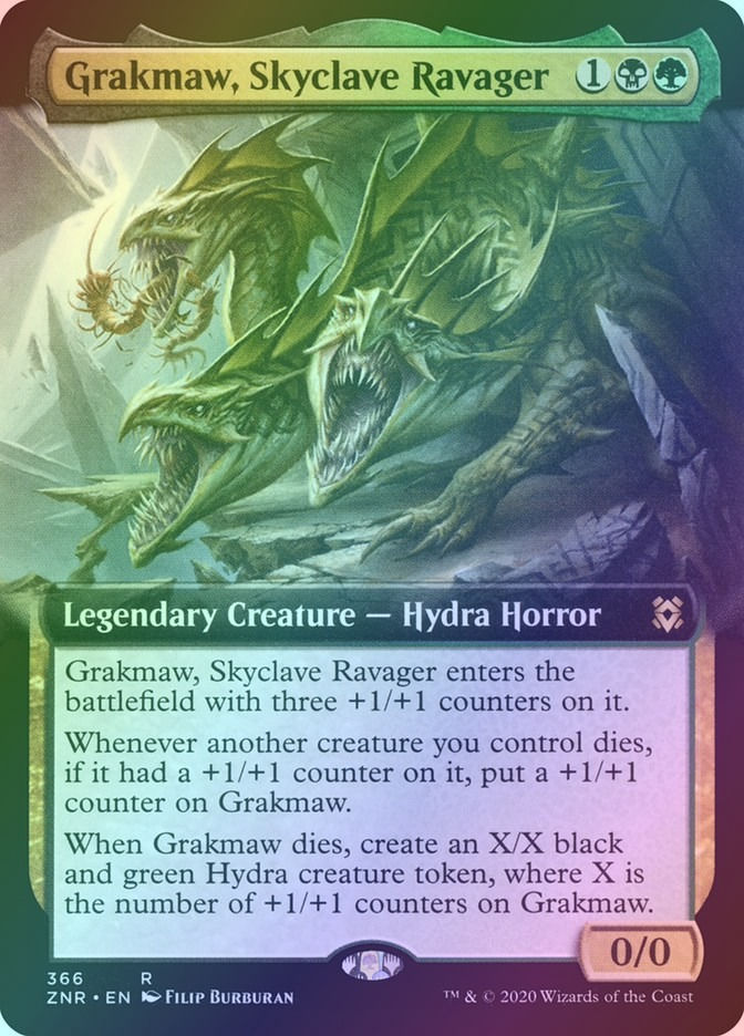 Grakmaw, Skyclave Ravager (ZNR) (366) / Extended Art / Foil