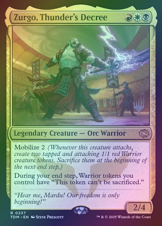 Zurgo, Thunder's Decree (PTDM) (237p) / Foil