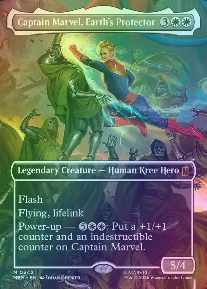 Captain Marvel, Earth's Protector (MSH) (342) / Borderless / Foil