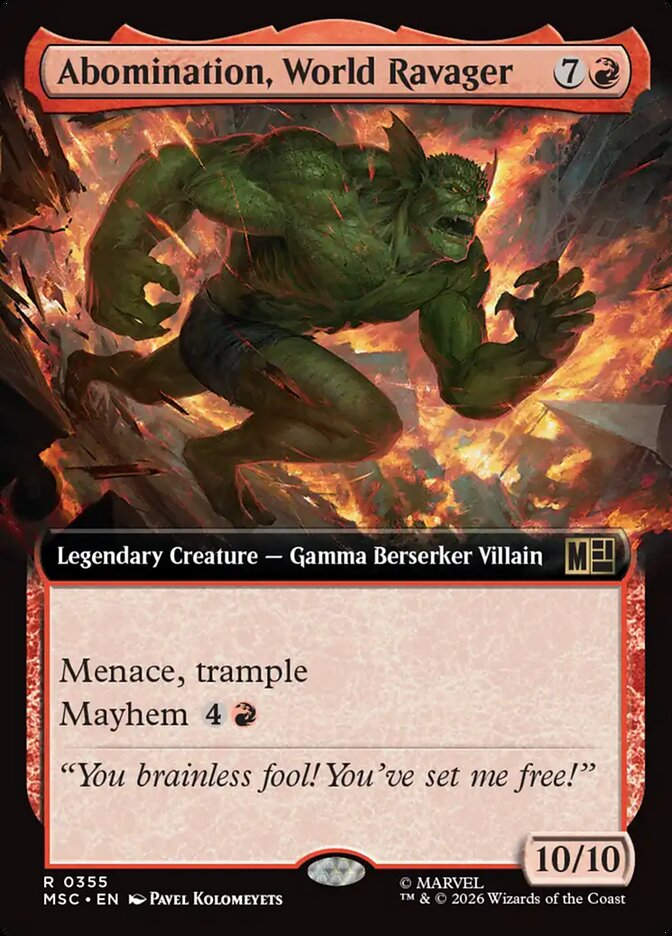 Abomination, World Ravager (MSC) (355) / Extended Art
