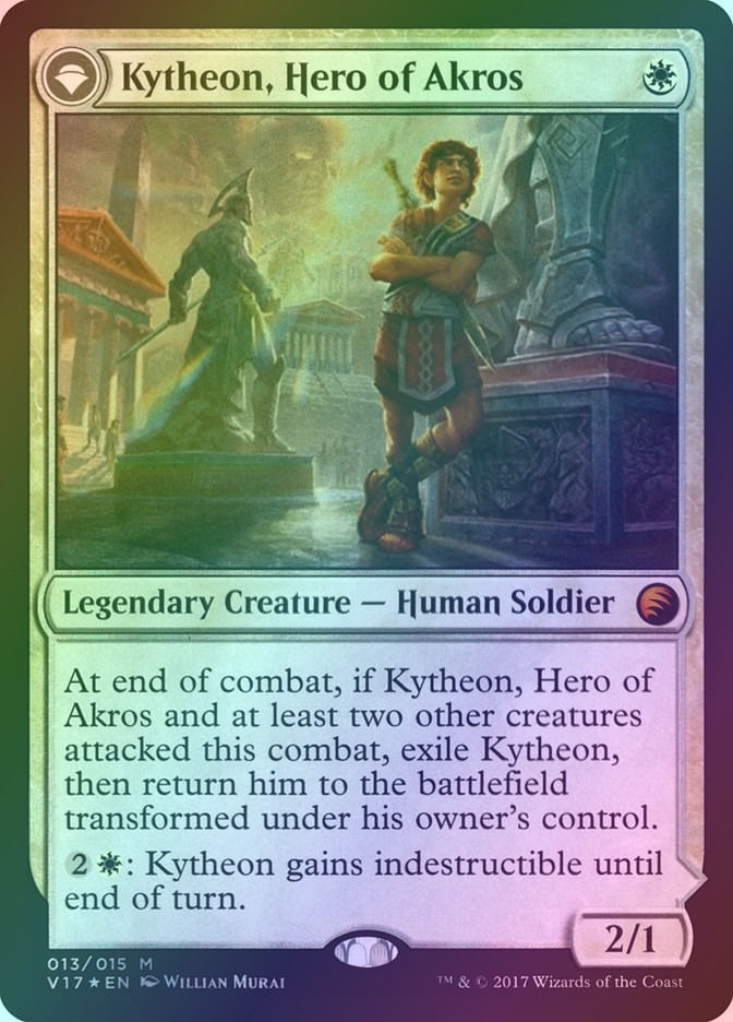 Kytheon, Hero of Akros // Gideon, Battle-Forged (V17) (13) / Foil — cara 1 de 2
