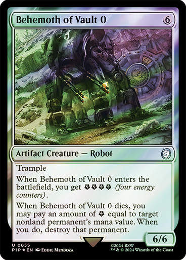 Behemoth of Vault 0 (pip) (655) / Surge Foil