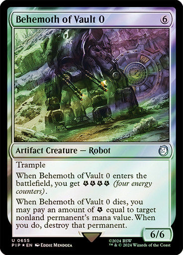 Behemoth of Vault 0 (pip) (655) / Surge Foil