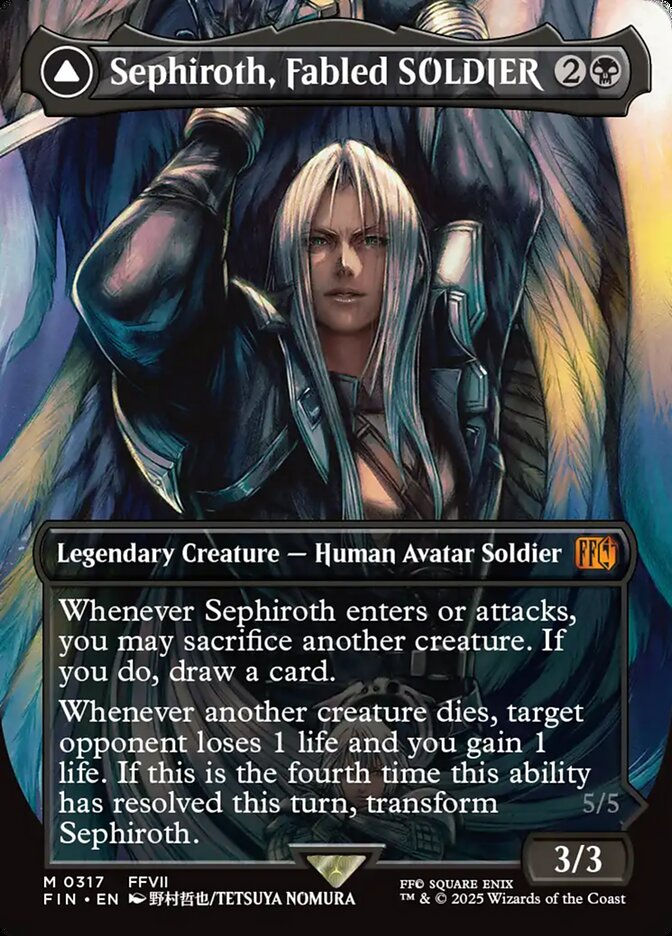 Sephiroth, Fabled SOLDIER // (FIN) (317) / Borderless — cara 1 de 2