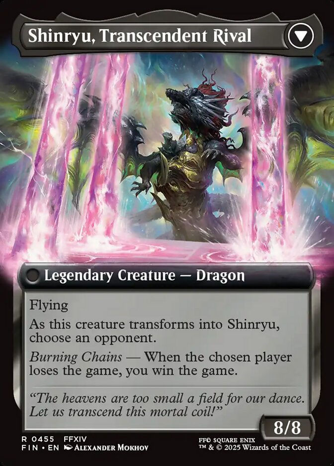 Zenos yae Galvus // Shinryu, Transcendent Rival (FIN) (455) / Extended Art — cara 2 de 2