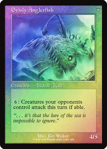 Grizzled Angler // Grisly Anglerfish (INR) (458) / Foil Retro — cara 2 de 2
