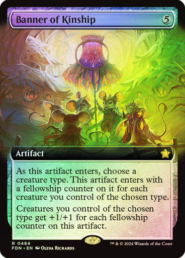 Banner of Kinship (FDN) (484) / Foil / Extended Art