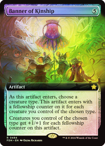 Banner of Kinship (FDN) (484) / Foil / Extended Art