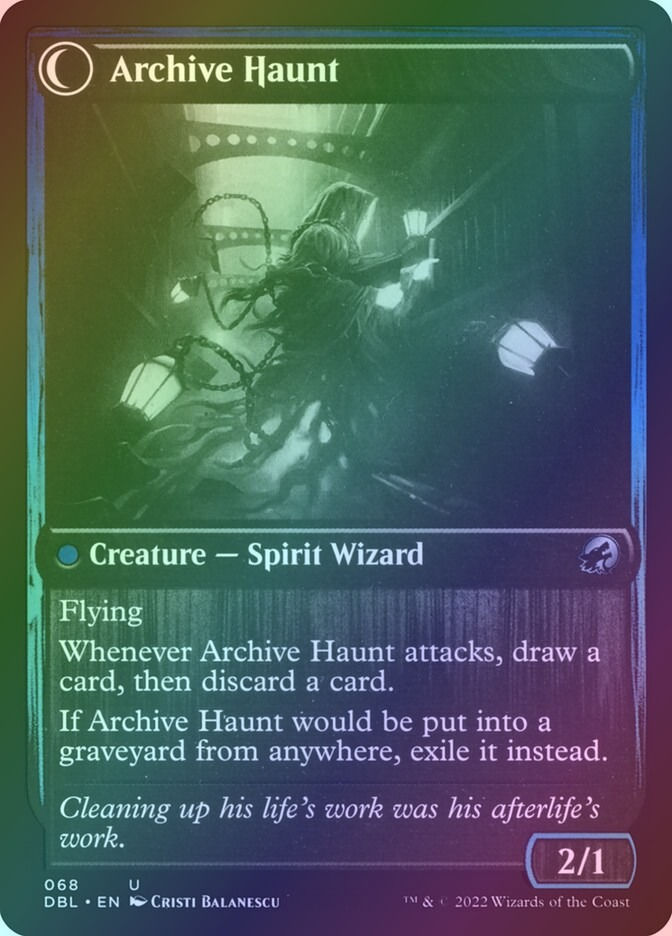 Overwhelmed Archivist // Archive Haunt (DBL) (68) / Foil — cara 2 de 2