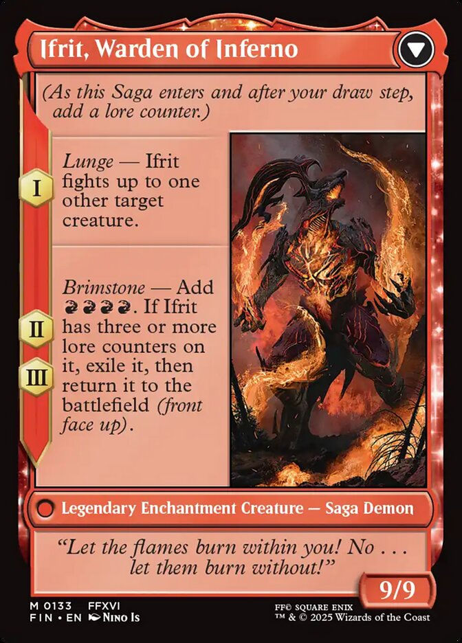 Clive, Ifrit's Dominant // Ifrit, Warden of Inferno (FIN) (133) — cara 2 de 2
