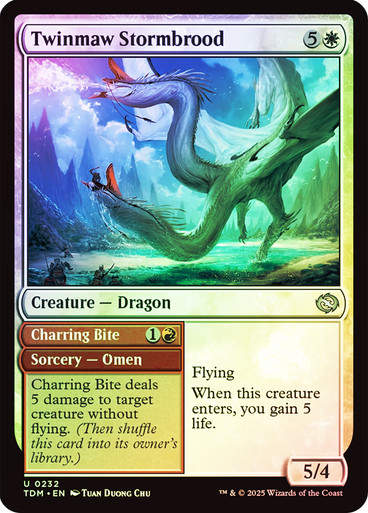 Twinmaw Stormbrood // Charring Bite (TDM) (232) / Foil