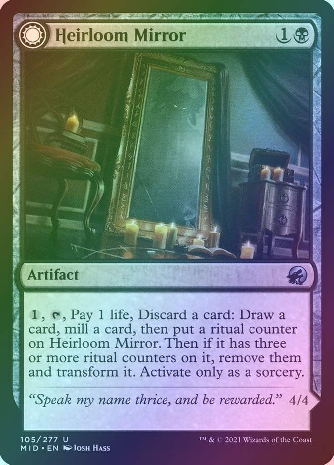 Heirloom Mirror // Inherited Fiend (MID) (105) / Foil