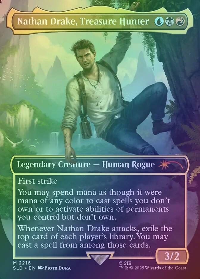 Nathan Drake, Treasure Hunter (SLD) (2216) / Borderless / Foil