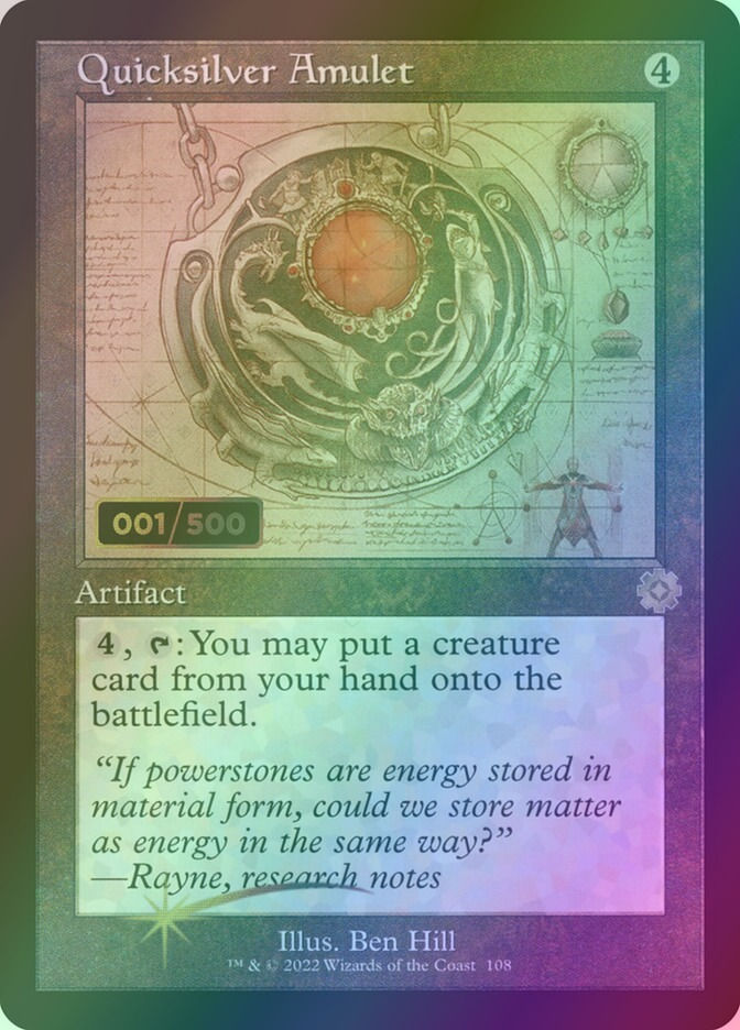 Quicksilver Amulet (BRR) (108z) / Serialized