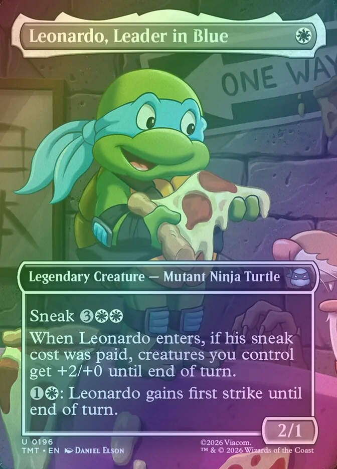 Leonardo, Leader in Blue (TMT) (196) / Borderless / Foil