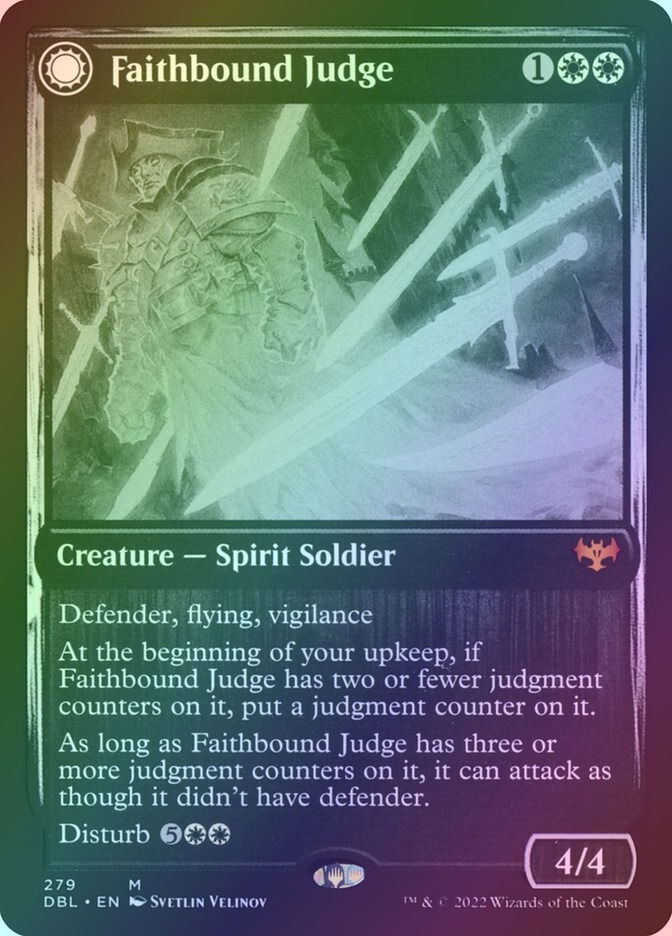 Faithbound Judge // Sinner's Judgment (DBL) (279) / Foil — cara 1 de 2