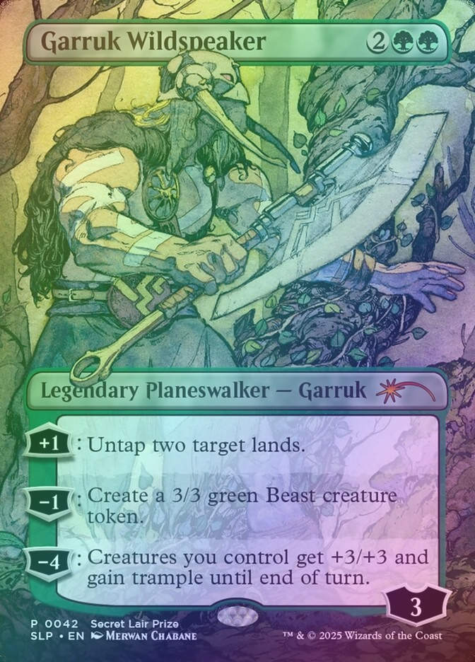 Garruk Wildspeaker (SLP) (42) / Borderless / Foil