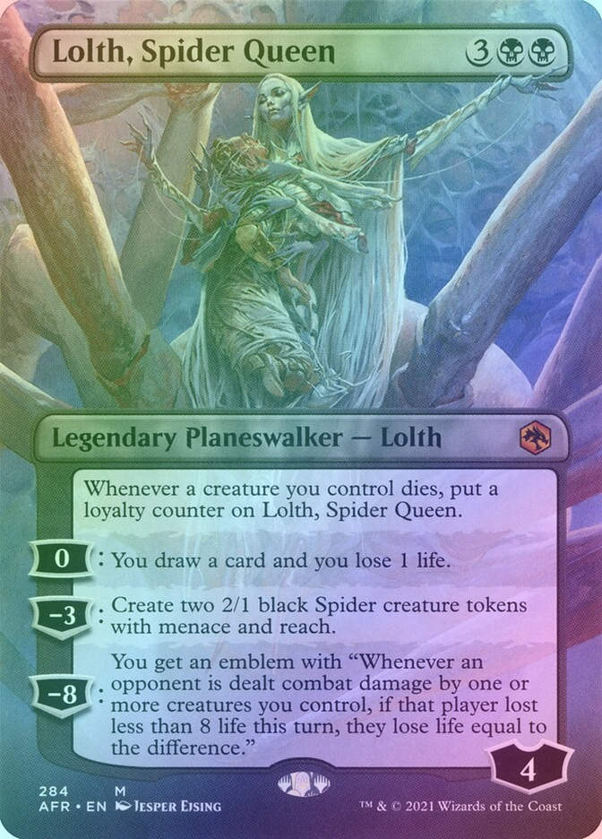 Lolth, Spider Queen (AFR) (284) / Borderless / Foil