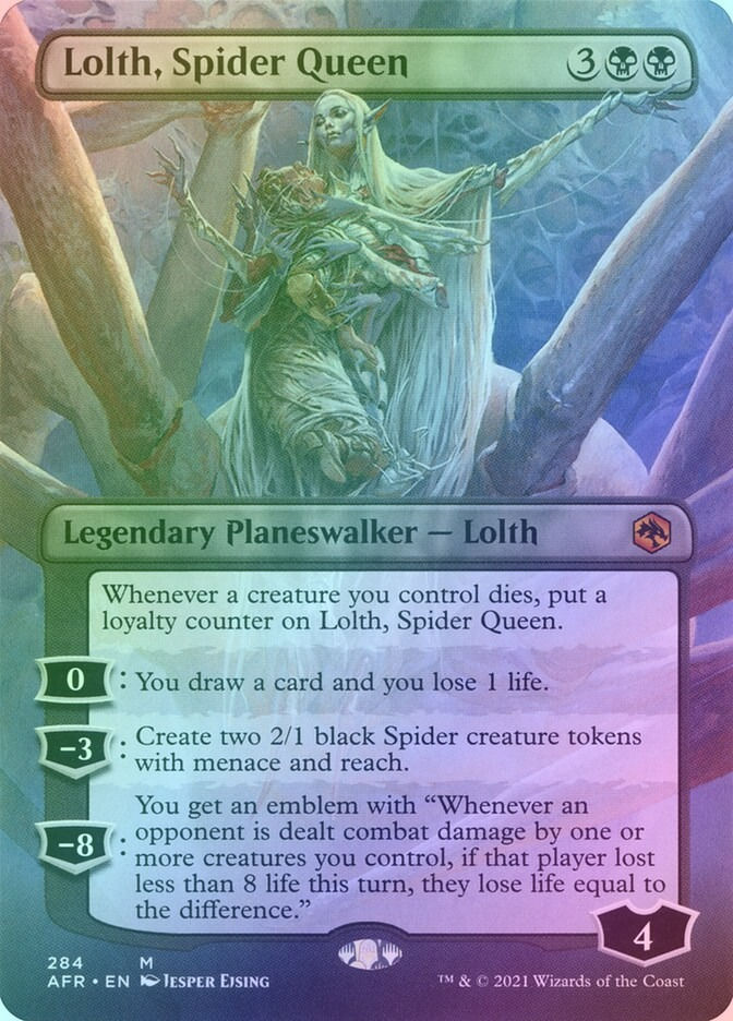Lolth, Spider Queen (AFR) (284) / Borderless / Foil