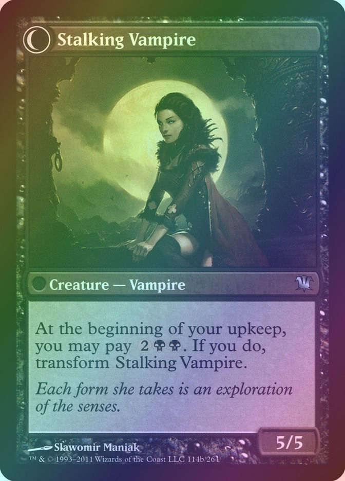 Screeching Bat // Stalking Vampire (ISD) (114) / Foil — cara 2 de 2