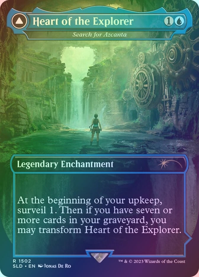 Search for Azcanta // Azcanta, the Sunken Ruin (SLD) (1502) / Borderless / Foil — cara 1 de 2