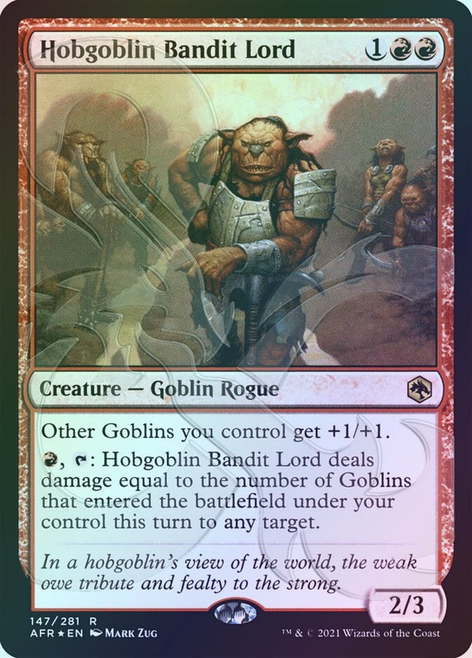 Hobgoblin Bandit Lord (PAFR) (147a) / Embossed Foil