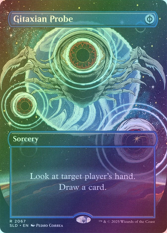 Gitaxian Probe (SLD) (2067) / Borderless / Rainbow Foil