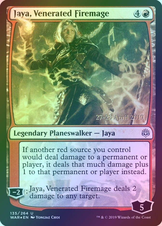 Jaya, Venerated Firemage (PWAR) (135s) / Foil