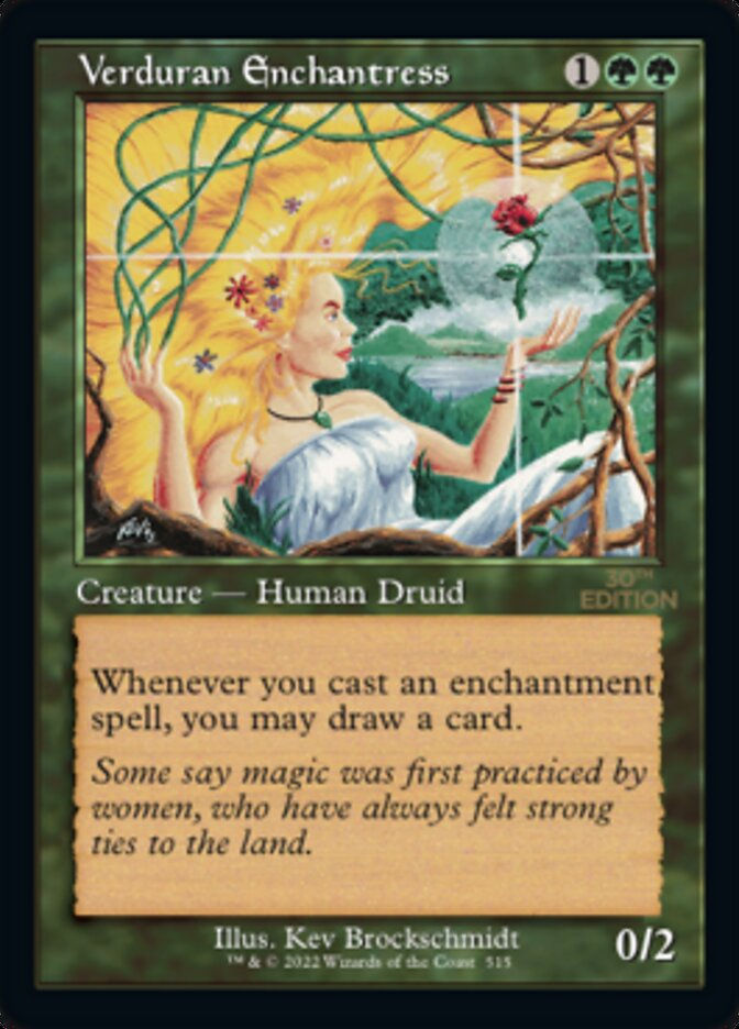 Verduran Enchantress (30a) / Retro Frame