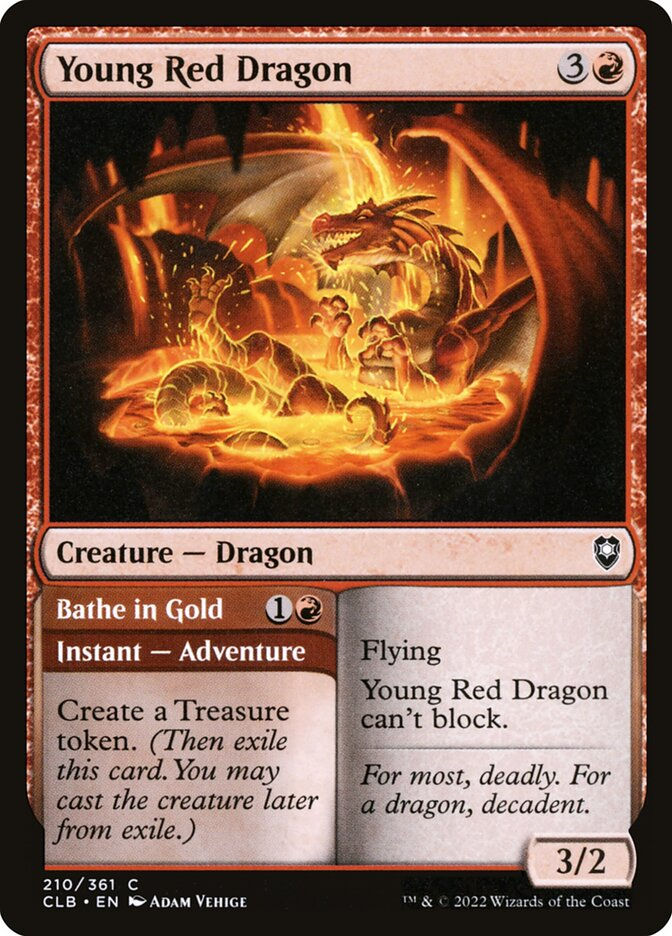 Young Red Dragon // Bathe in Gold (CLB) (210)