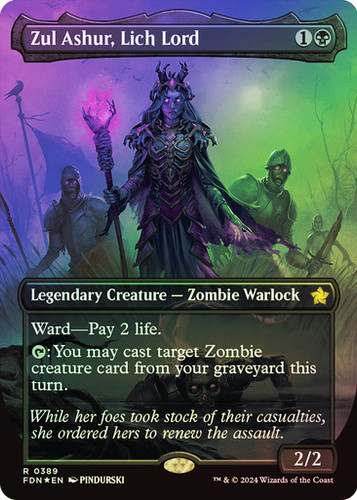 Zul Ashur, Lich Lord (FDN) (389) / Mana Foil / Borderless | MTG