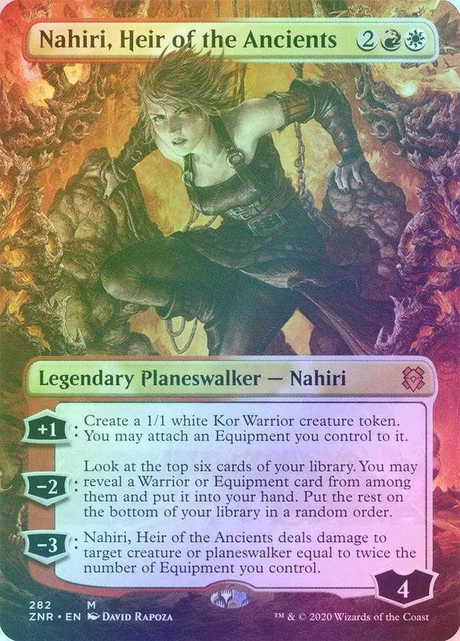 Nahiri, Heir of the Ancients (ZNR) (282) / Borderless / Foil