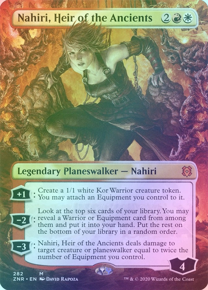 Nahiri, Heir of the Ancients (ZNR) (282) / Borderless / Foil