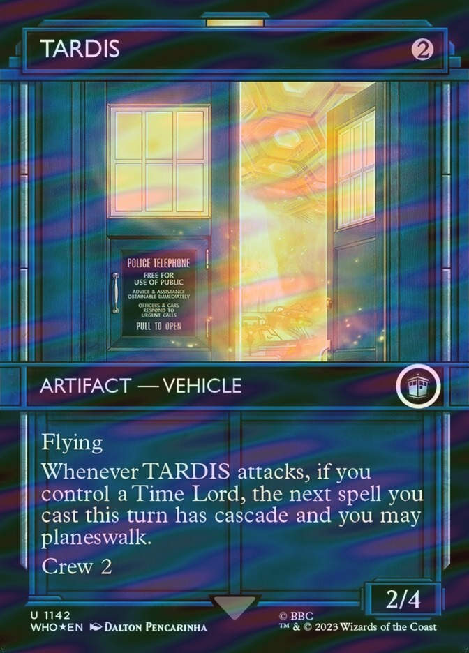 TARDIS (WHO) (1142) / Borderless / Showcase / Surge Foil