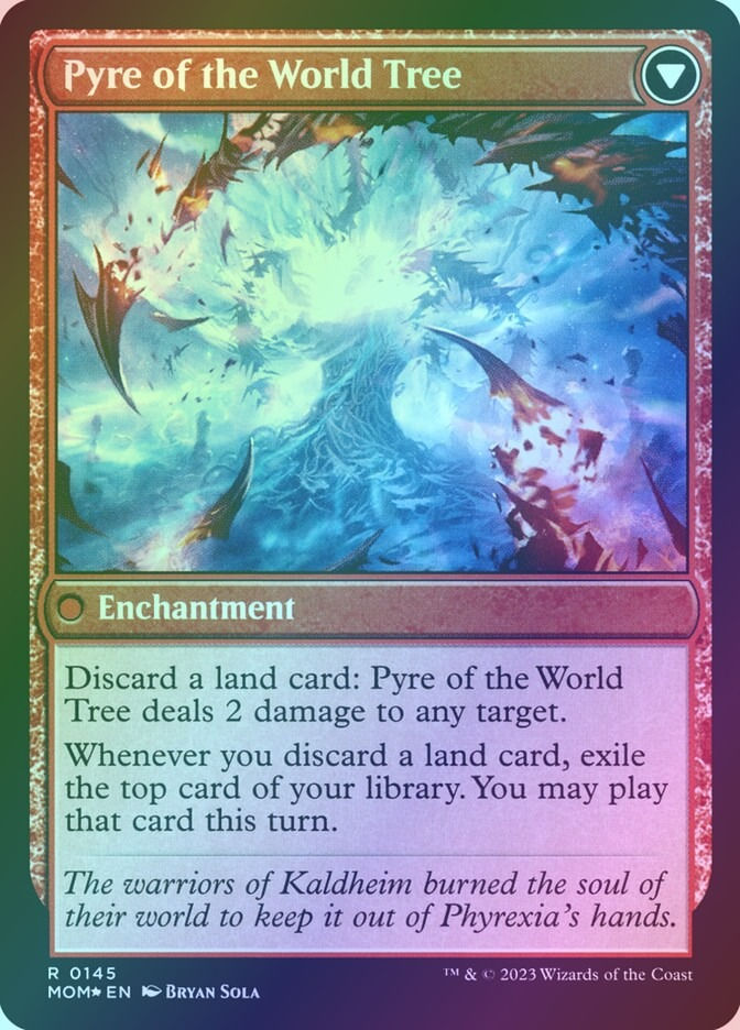 Invasion of Kaldheim // Pyre of the World Tree (PMOM) (145s) / Foil — cara 2 de 2