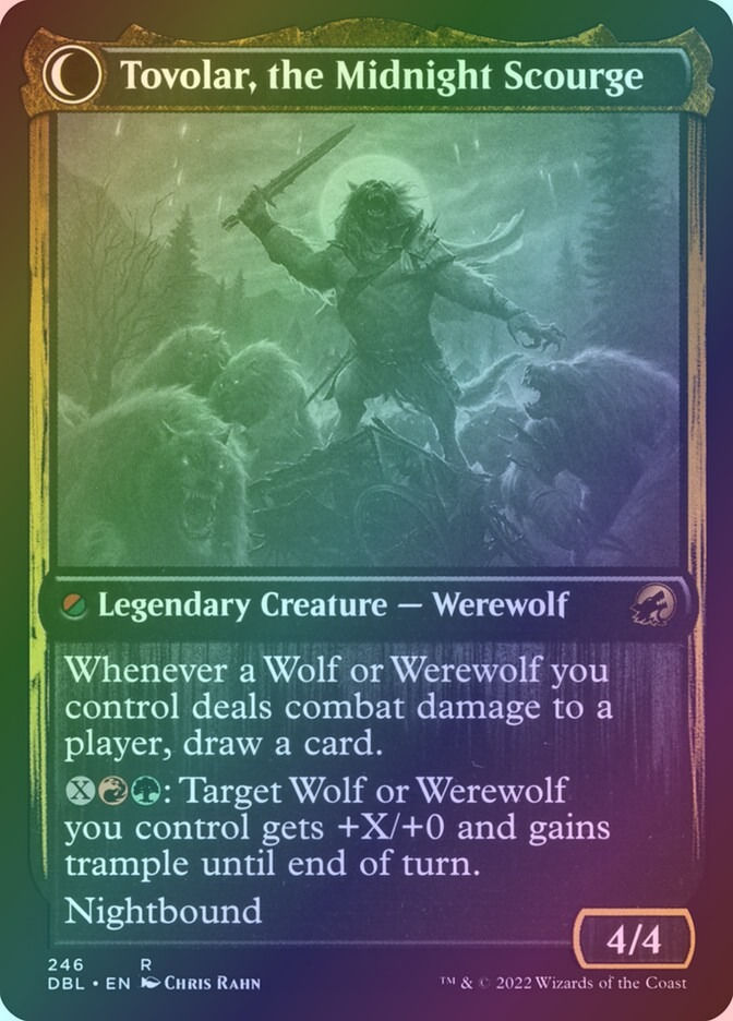 Tovolar, Dire Overlord // Tovolar, the Midnight Scourge (DBL) (246) / Foil — cara 2 de 2