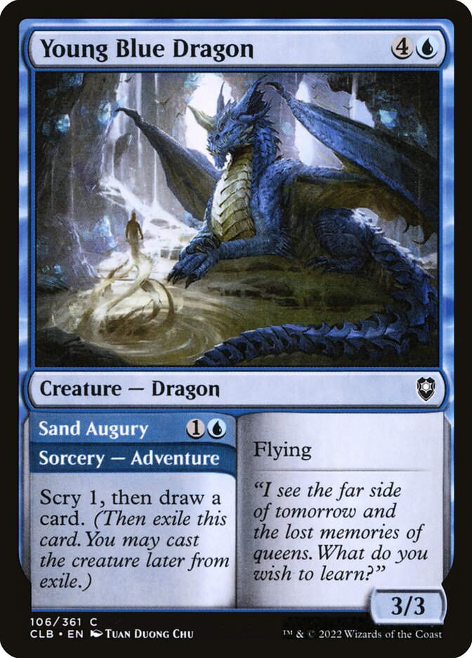 Young Blue Dragon // Sand Augury (CLB) (106)