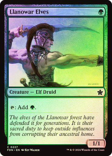 Llanowar Elves (FDN) (227) / Foil