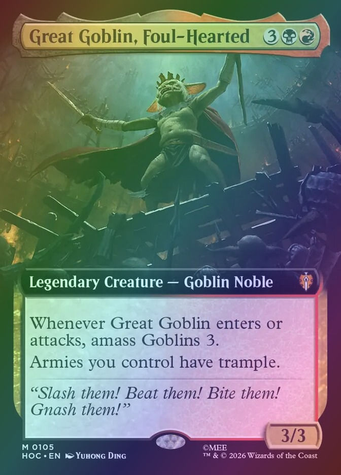 Great Goblin, Foul-Hearted (HOC) (105) / Foil