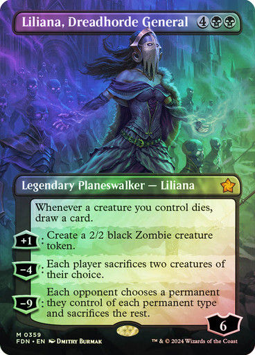 Liliana, Dreadhorde General (FDN) (359) / Foil / Borderless