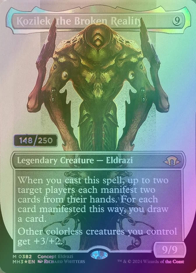 Kozilek, the Broken Reality (MH3) (382z) / Borderless / Double Rainbow Foil