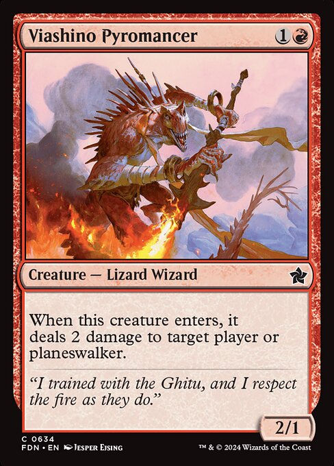 Viashino Pyromancer (FDN) (634) (Starter)