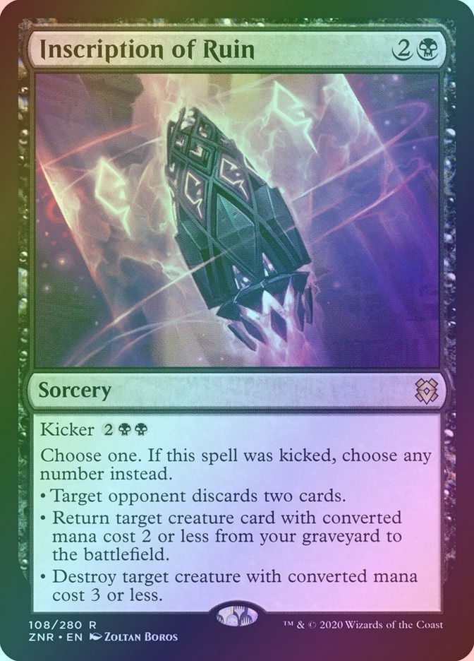 Inscription of Ruin (ZNR) (108) / Foil